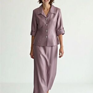 JS Collection Women’s Formal 2 Piece Jacket Skirt Set Size 20